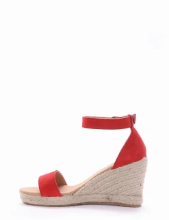 sandalo espadrilas zeppa 8 cm rosso