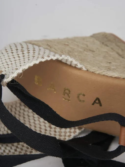 sandalo espadrilas zeppa 8 cm nero