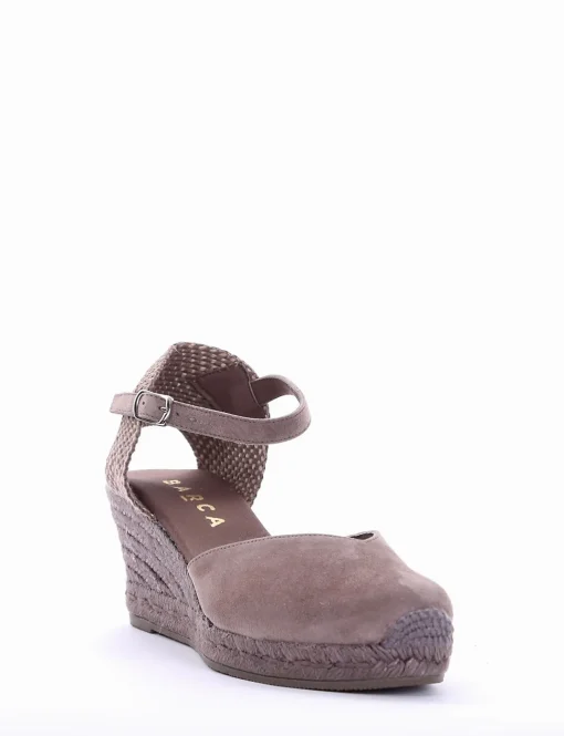 sandalo espadrilas zeppa 6 cm tortora