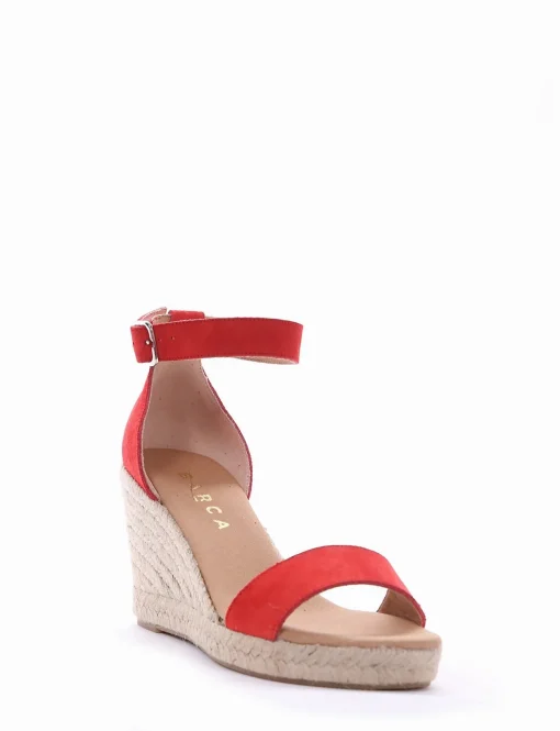 sandalo espadrilas zeppa 8 cm rosso