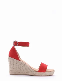 sandalo espadrilas zeppa 8 cm rosso