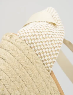 sandalo espadrilas zeppa 8 cm beige