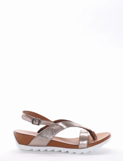 Sandalo infradito tacco 1 cm oro