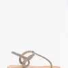 sandalo infradito tacco 1 cm oro