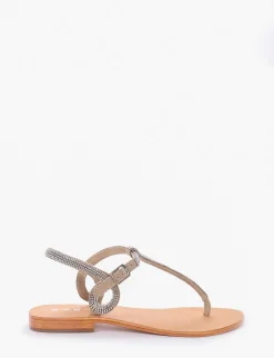 sandalo infradito tacco 1 cm oro