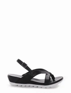 Sandalo infradito tacco 1 cm nero