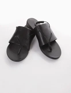 sandalo infradito tacco 1 cm nero