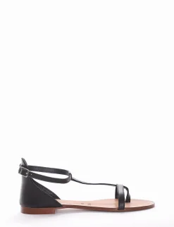 Sandalo infradito tacco 1 cm nero