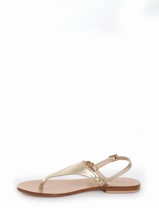 sandalo infradito tacco 1 cm platino