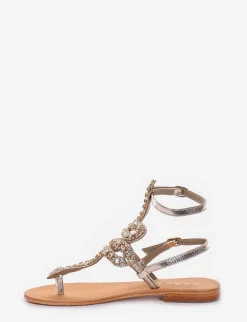 sandalo infradito tacco 1 cm oro