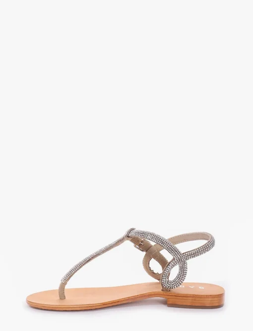 sandalo infradito tacco 1 cm oro
