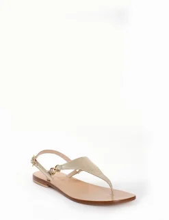 sandalo infradito tacco 1 cm platino