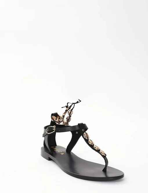 Sandalo infradito tacco 1 cm nero