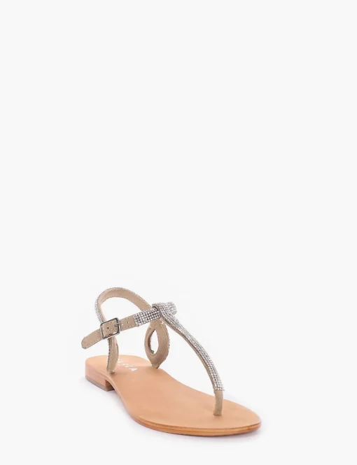sandalo infradito tacco 1 cm oro