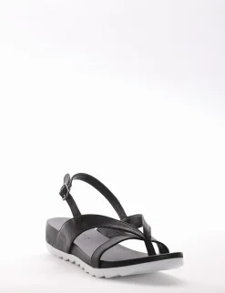 Sandalo infradito tacco 1 cm nero