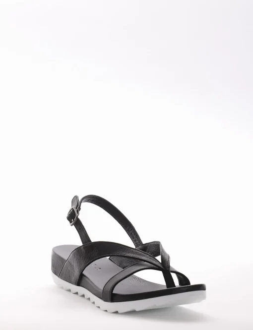 Sandalo infradito tacco 1 cm nero
