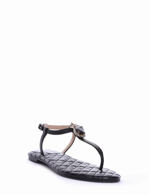 sandalo infradito tacco 1 cm nero