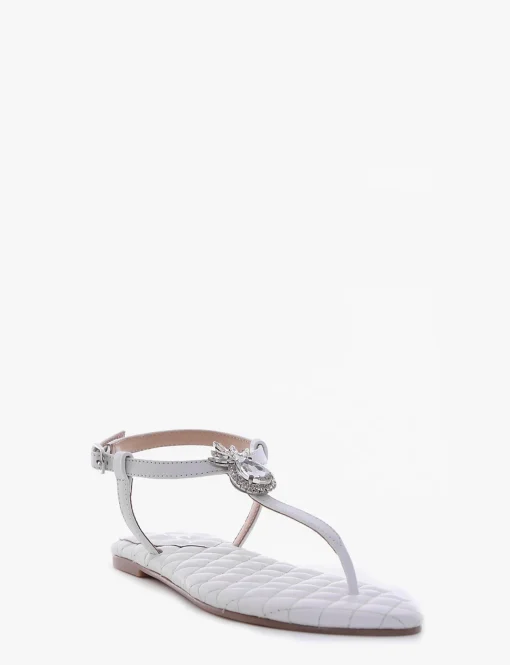 sandalo infradito tacco 1 cm bianco