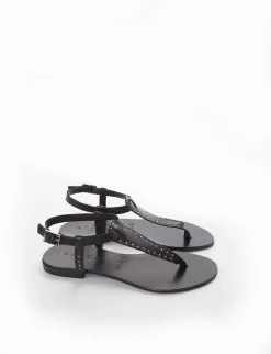 sandalo infradito tacco 1 cm nero