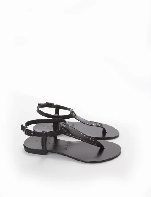 sandalo infradito tacco 1 cm nero