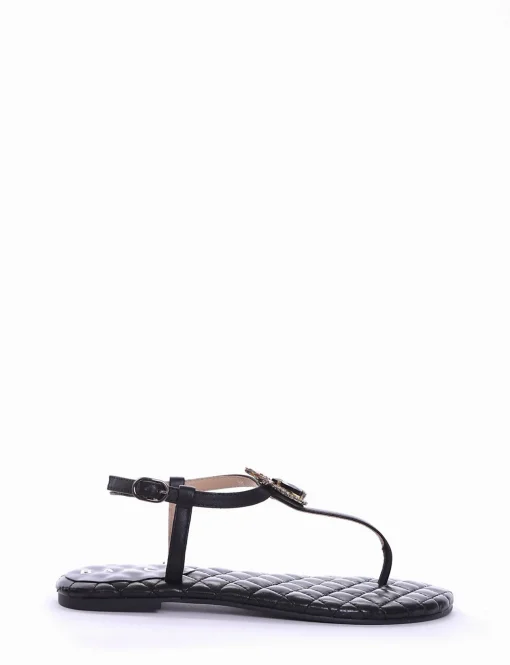 sandalo infradito tacco 1 cm nero