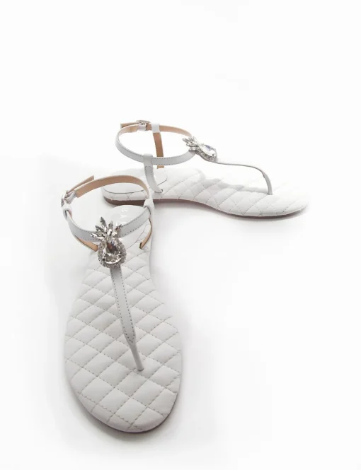 sandalo infradito tacco 1 cm bianco