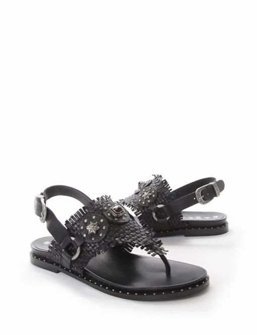 sandalo infradito tacco 1 cm nero