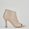 Sandalo tacco 8 cm beige pelle