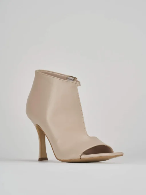 Sandalo tacco 8 cm beige pelle