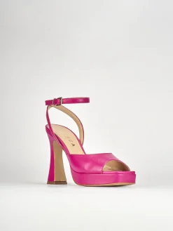 Sandalo tacco 10 cm rosa pelle