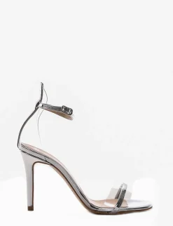 sandalo tacco 10 cm argento