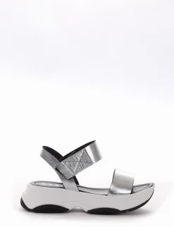 sandalo tacco 3 cm argento