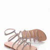Sandalo tacco 1 cm argento