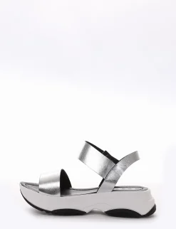 sandalo tacco 3 cm argento