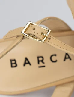 Sandalo tacco 8 cm beige pelle