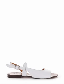 sandalo tacco 1 cm bianco