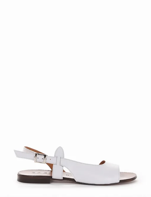 sandalo tacco 1 cm bianco