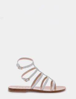 Sandalo tacco 1 cm bianco