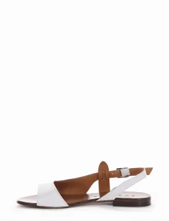 sandalo tacco 1 cm bianco