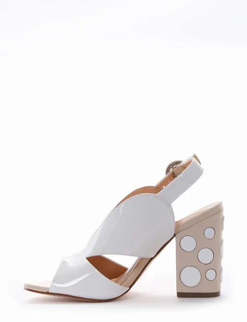 sandalo tacco 10 cm bianco