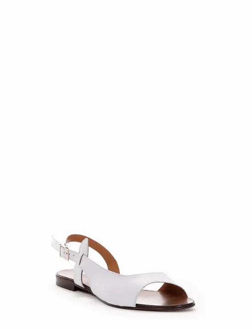 sandalo tacco 1 cm bianco