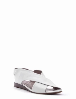 sandalo tacco 1 cm bianco