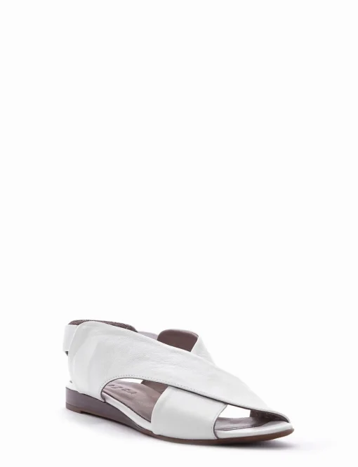 sandalo tacco 1 cm bianco