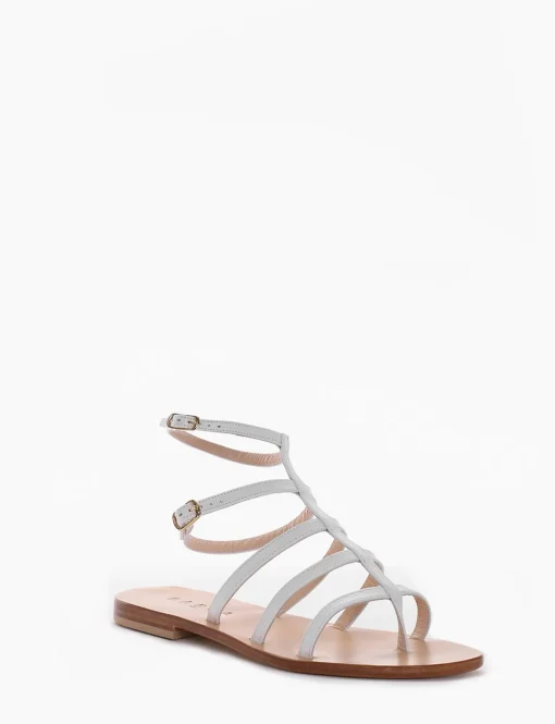 Sandalo tacco 1 cm bianco