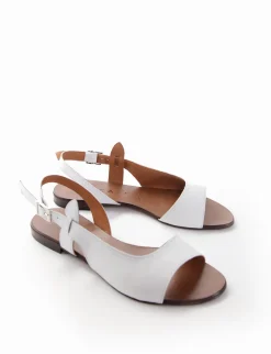 sandalo tacco 1 cm bianco