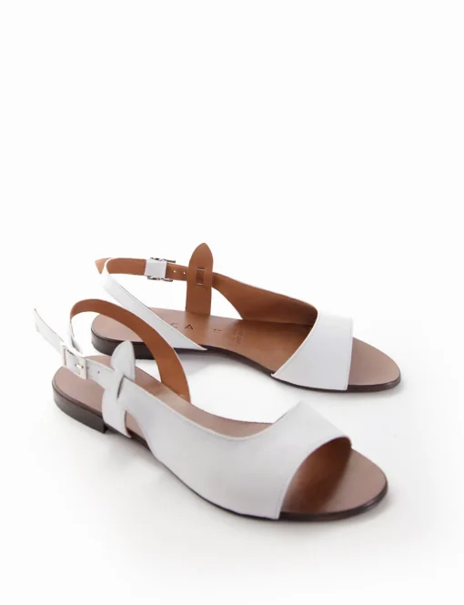 sandalo tacco 1 cm bianco