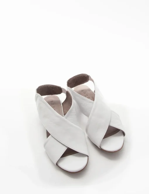sandalo tacco 1 cm bianco
