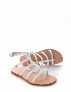 Sandalo tacco 1 cm bianco