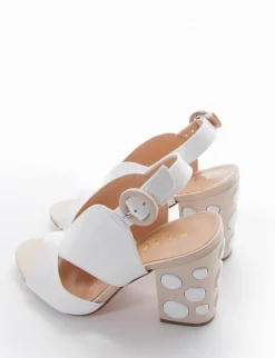 sandalo tacco 10 cm bianco