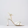 Sandalo tacco 9 cm bianco pelle